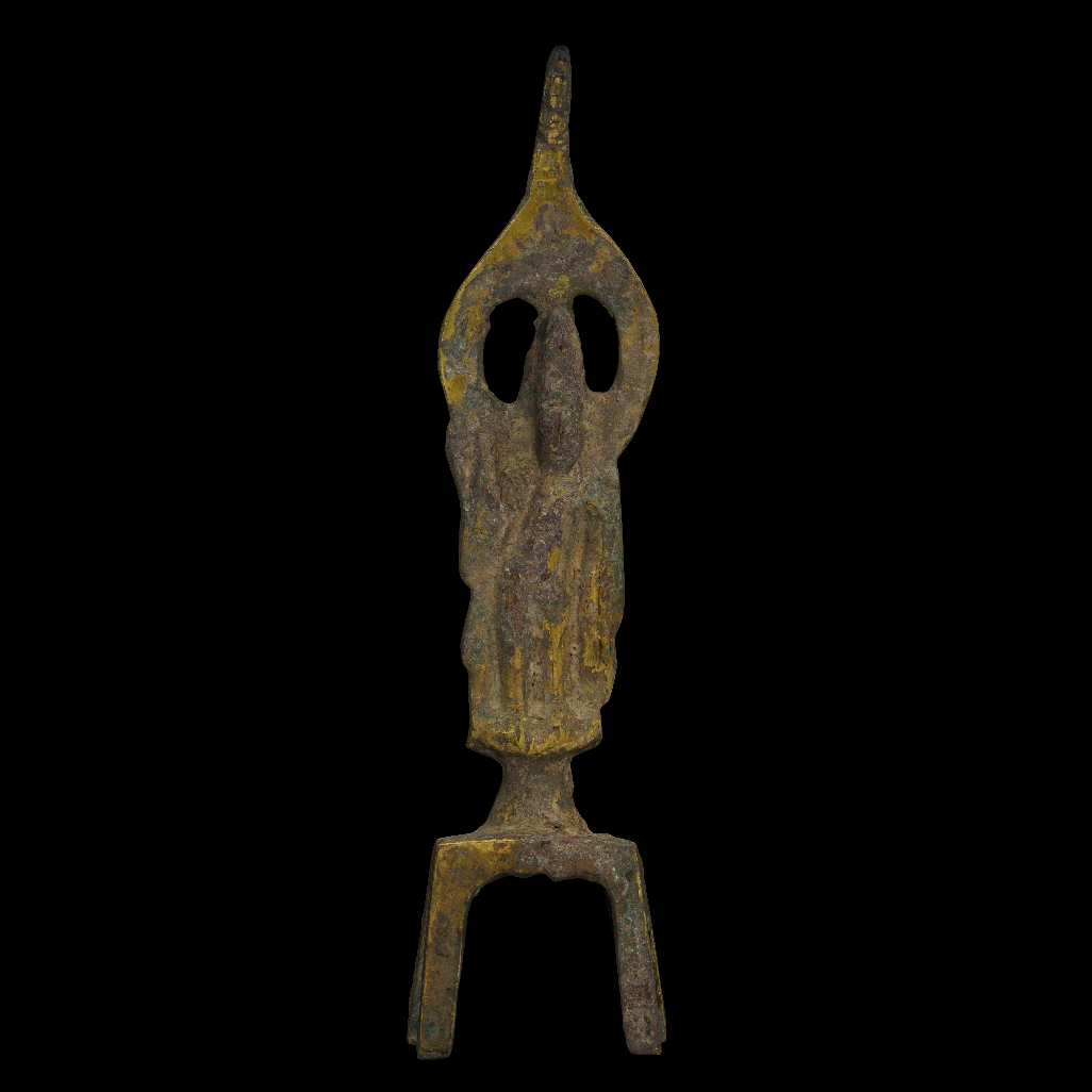 唐铜鎏金菩萨立像