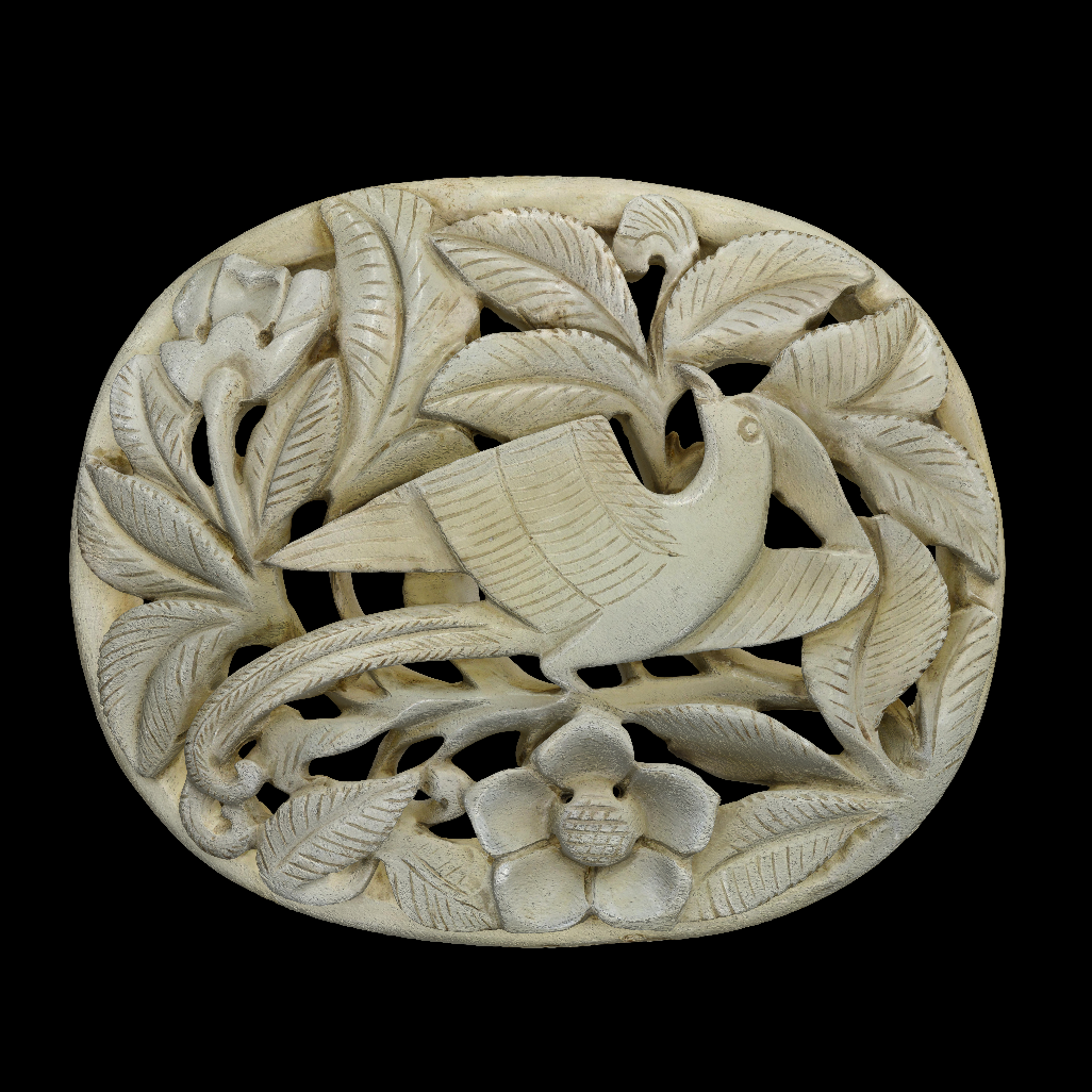 宋镂空窗花绶带鸟纹玉饰